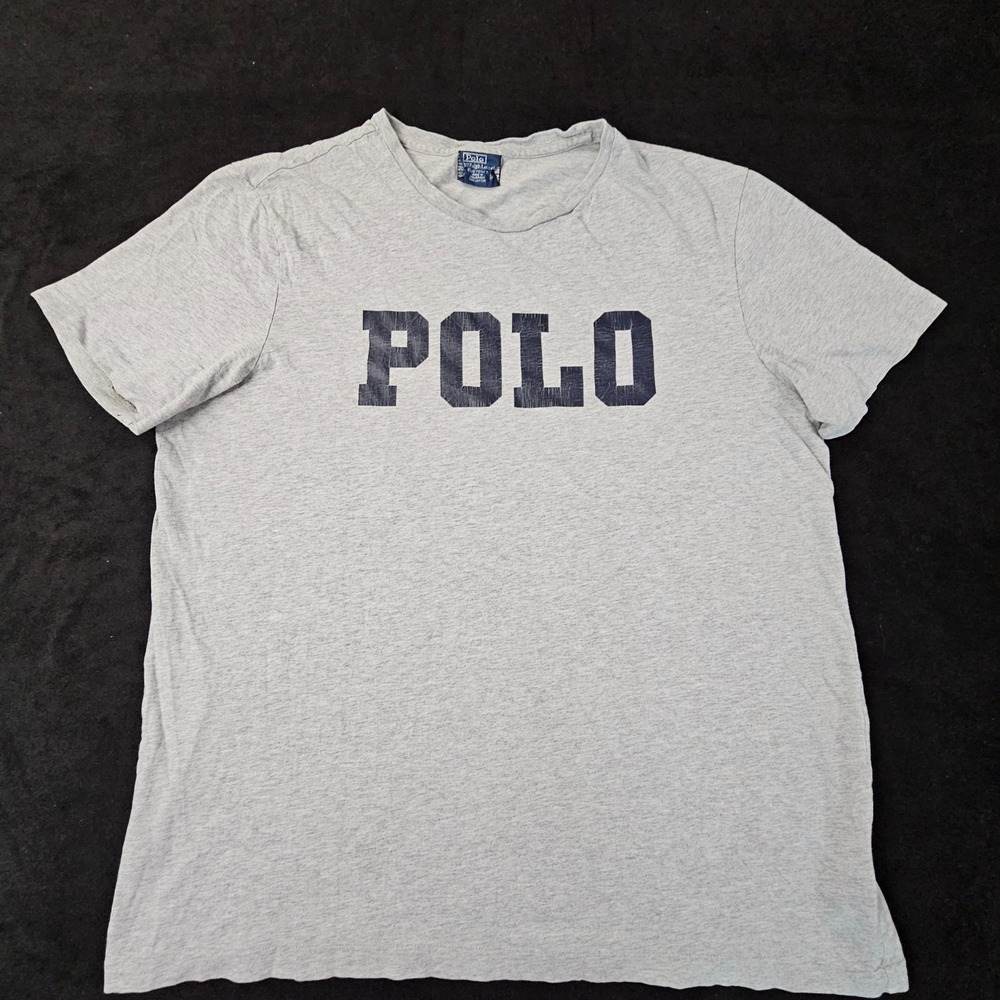 Polo Ralph Lauren Gray Short Sleeve Custom Fit Cotton T-Shirt Men's XL